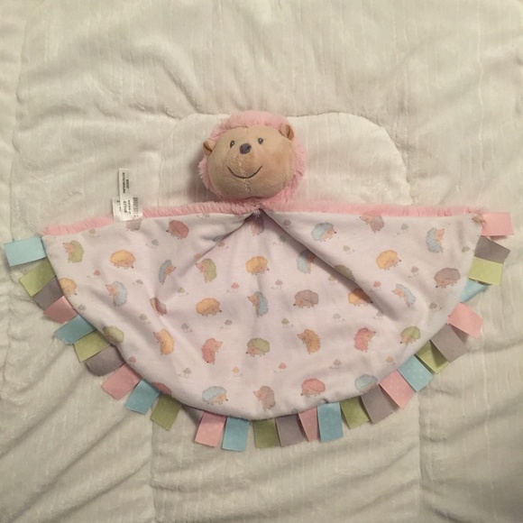 Baby Ganz Hedgehog Pink Tags Baby Plush Security Blanket Lovey Roly Poly Mini - Picture 3 of 6